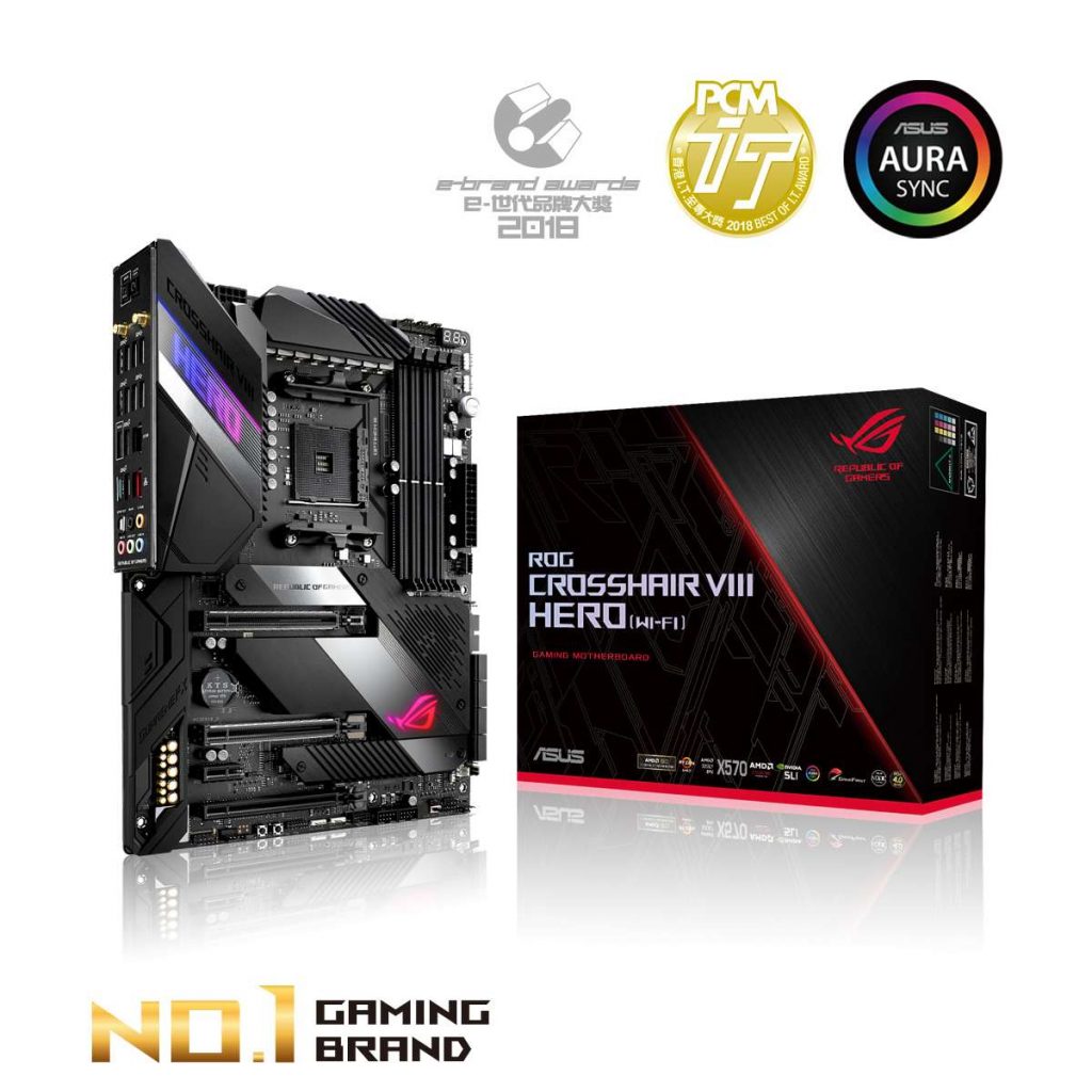 ASUS 主機板 ROG CROSSHAIR VIII HERO , AMD®X570, AM4, ATX (MB-BX57CH)