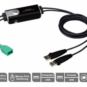 ATEN 最新2-Port USB Boundless Cable KM Switch  – CS62KM